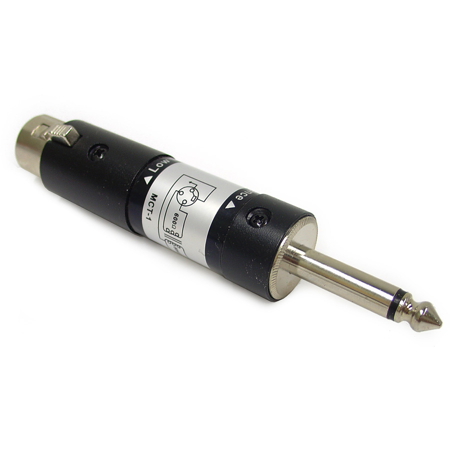 Microphone Line Matching Low Z to Hi Z Transformer XLR Female to 1 4